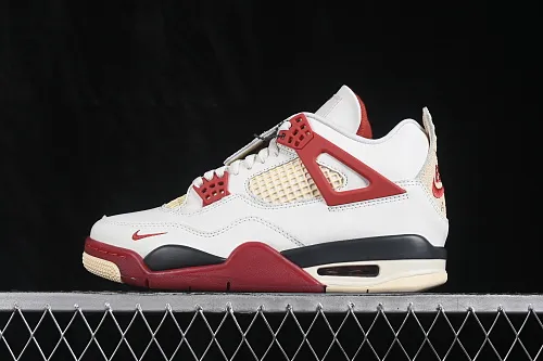 All Categories Air Jordan Jordan Series Basketball Shoes Air Jordan 4 OG Version Nigel Sylvester x Air Jordan 4 Retro "Brick After Brick" AJ4 Joe 4 White Red Urine Stains 2.0 IQ8055-100
